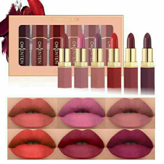 6 Pcs High Pigmented Lipstick Pack – Creamy Formula