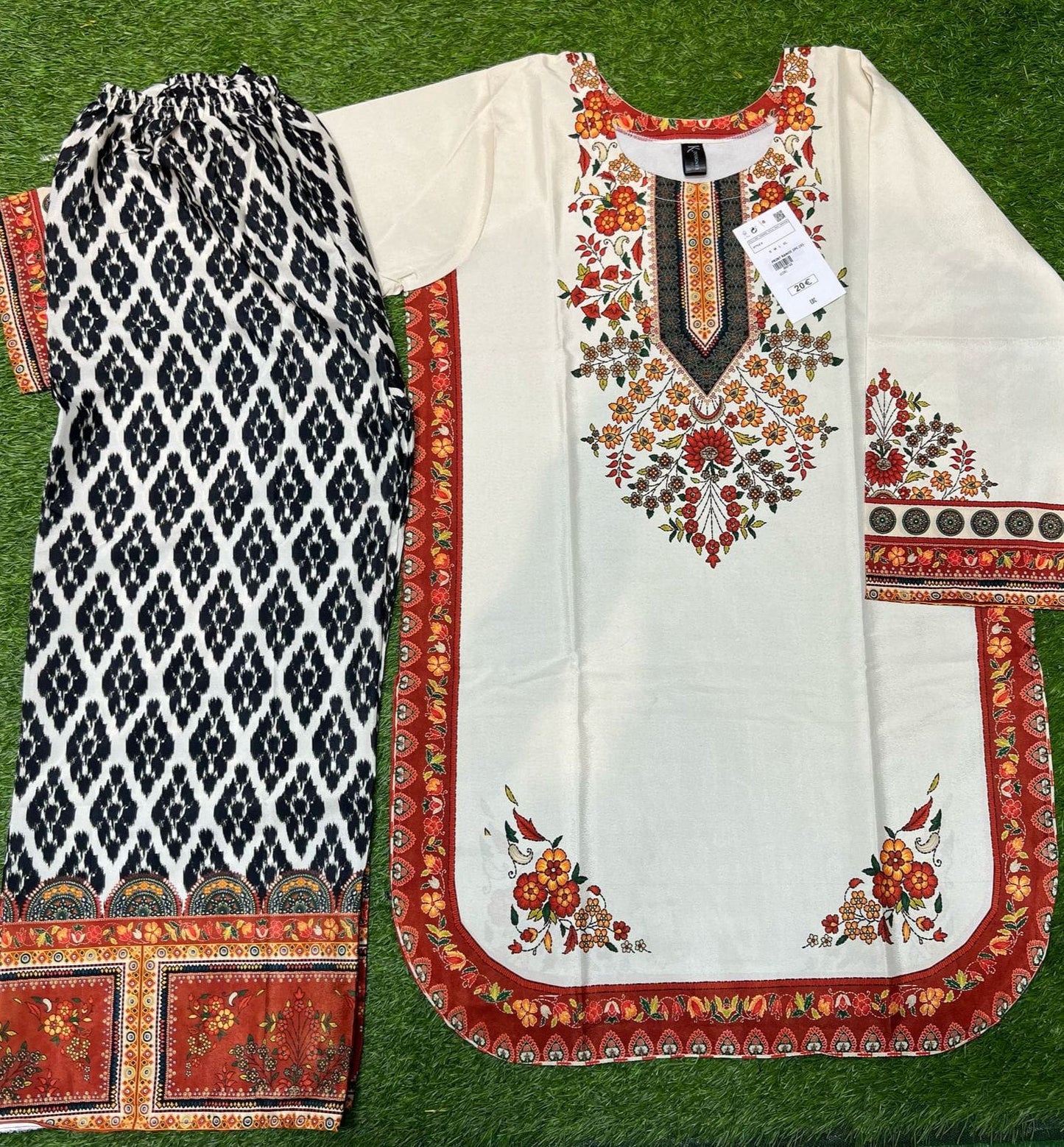 Stunning Co-Ord Set For Girls White/Red combo