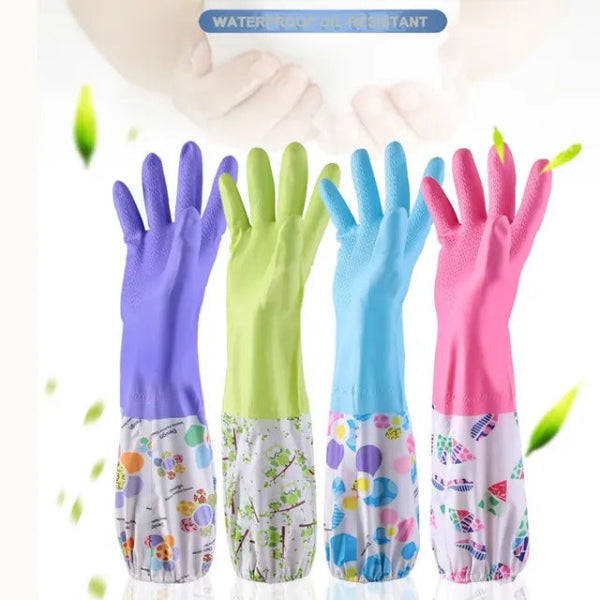 Extra Long Washing / Cleaning Waterproof Rubber Gloves