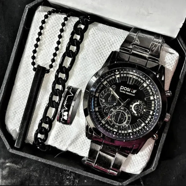 Pack Of 4 /Only Watch Top Fashion Men's Business Watch Deal