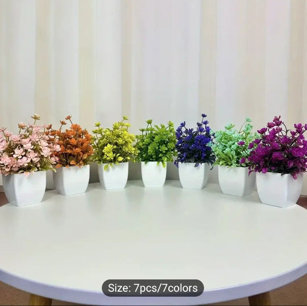 Pack of 8 Mini Plant Artificial Decoration Piece