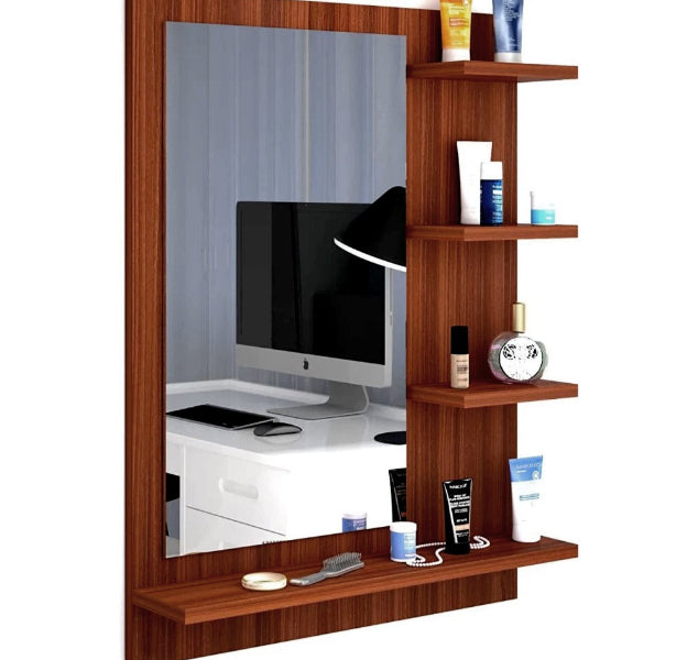 Wall Mount Dressing Mirror with Shelf
