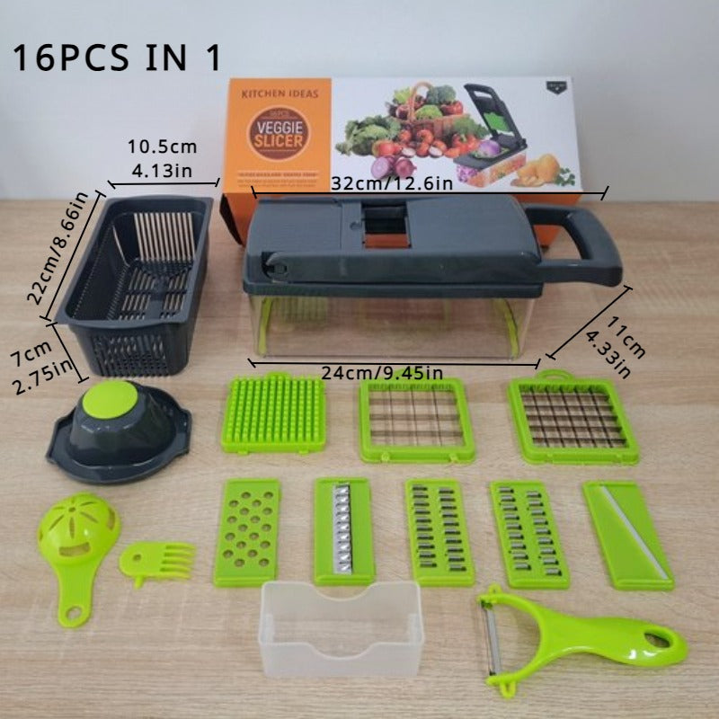 Multifunctional Vegetable Chopper Slicer Shredder