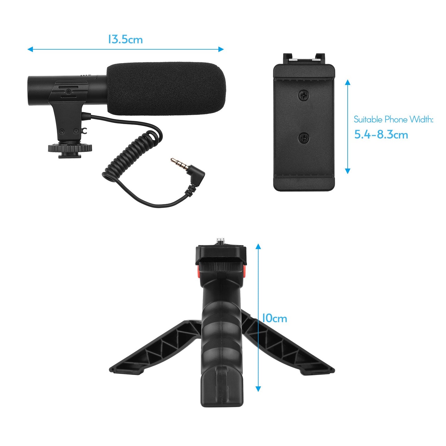Vloging Video Making AY49 for Smartphone and Camera Vlogging Video Making Kit