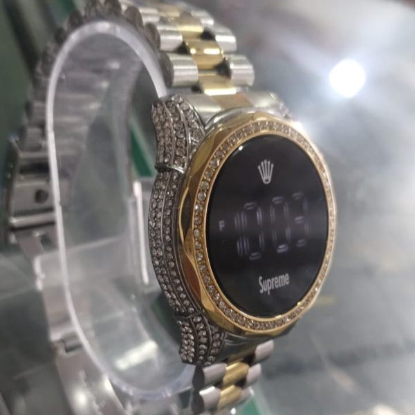 Women Watch Fashion Ladies Watches Full Diamond Touch Screen Led Digital