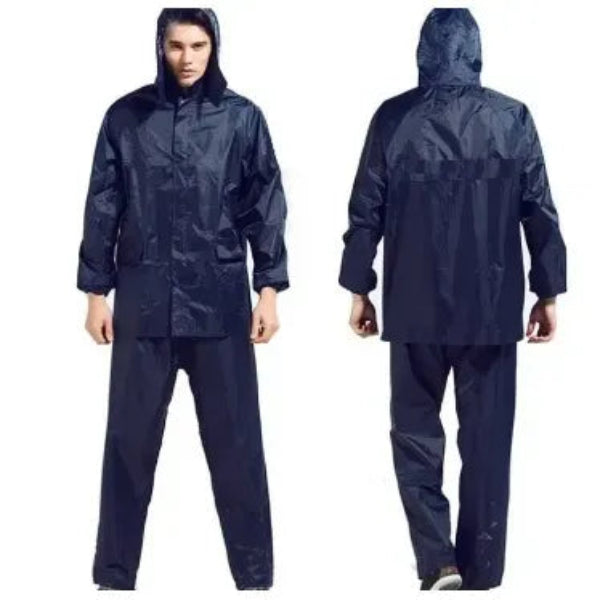 Waterproof Rain Coat With Trouser And Cap For Men And Women