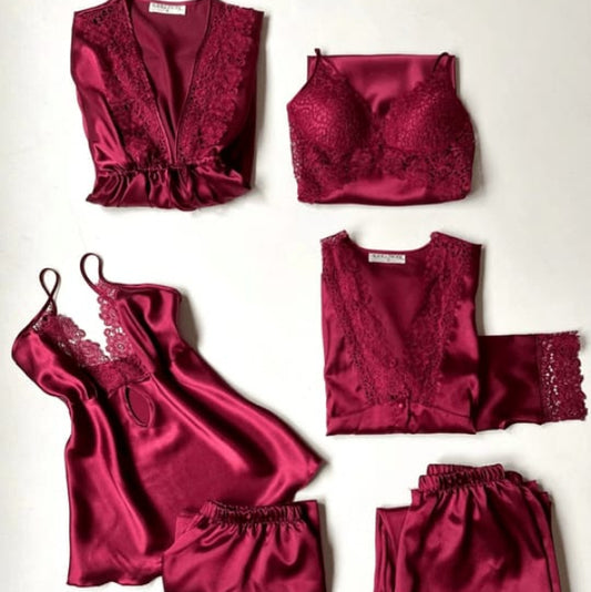 6 Pcs Women’s Nighty Set – Comfortable Sleepwear & Lounge Wear Collection