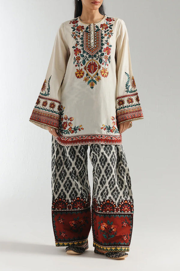 Stunning Co-Ord Set For Girls White/Red combo