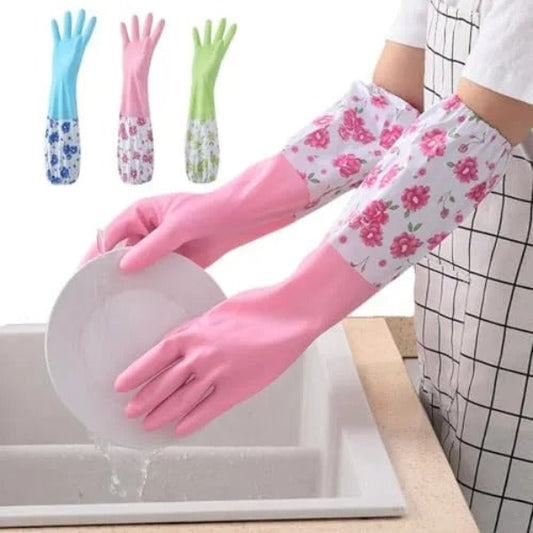 Extra Long Washing / Cleaning Waterproof Rubber Gloves