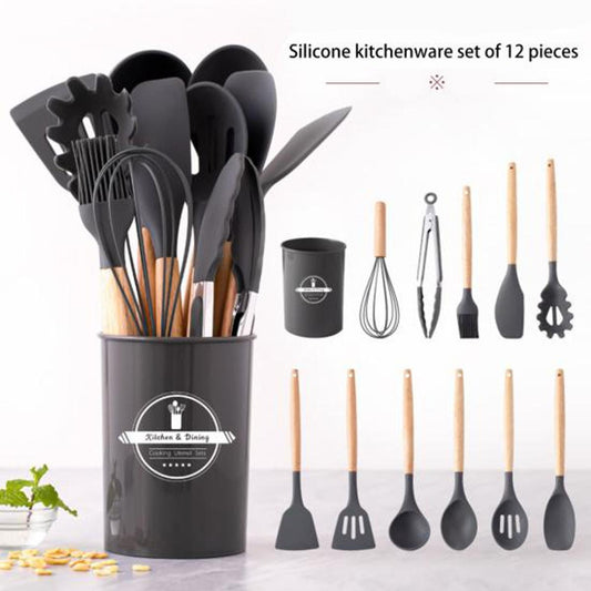12 Pcs Silicone Cooking Utensils Kitchen Utensil Set