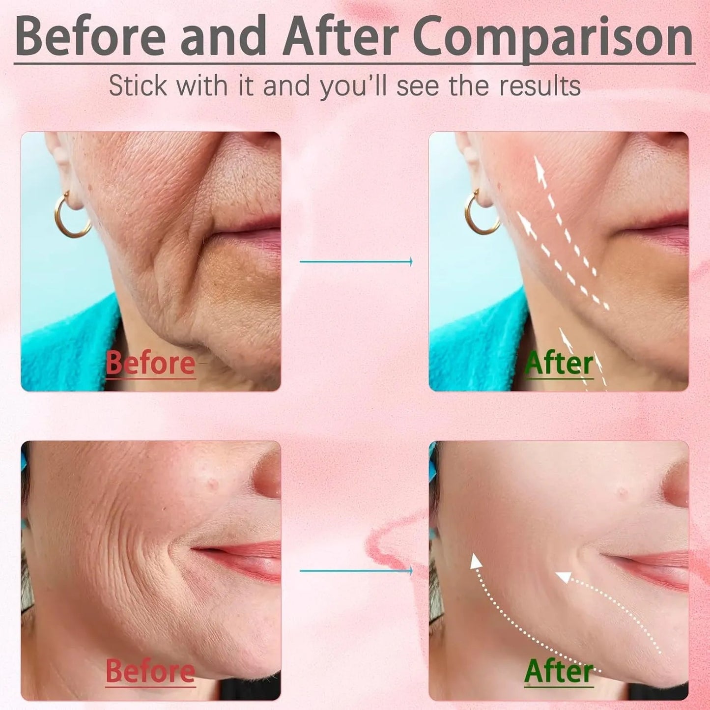 3 in 1 LED Face & Neck Massager – Anti-Wrinkle Skin Tightening Tool