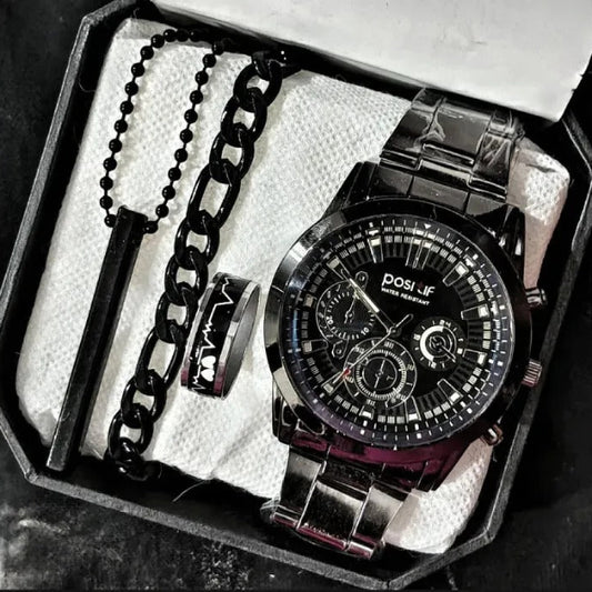 Pack Of 4 /Only Watch Top Fashion Men's Business Watch Deal