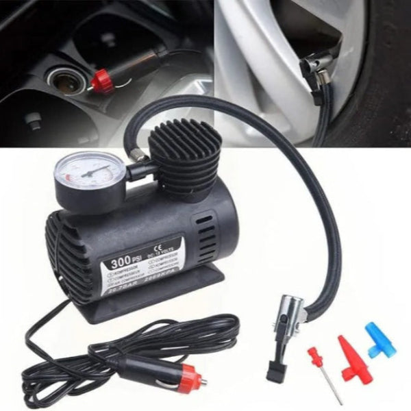 Mini 12 V 300 PSI Car Air Pump / Portable Electric Tyre Compressor