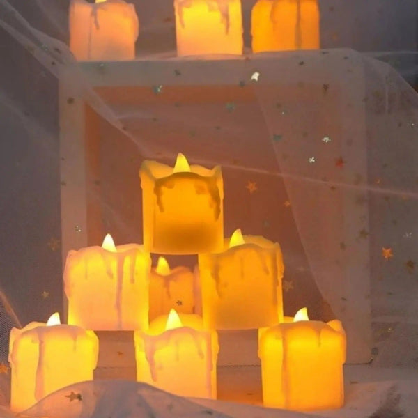 LED Candle Tea Light flameless Candles Battery-Operating. Pack of 10 pcs