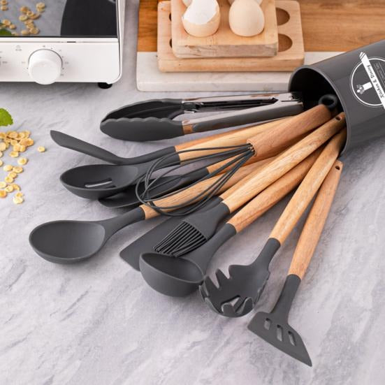 12 Pcs Silicone Cooking Utensils Kitchen Utensil Set