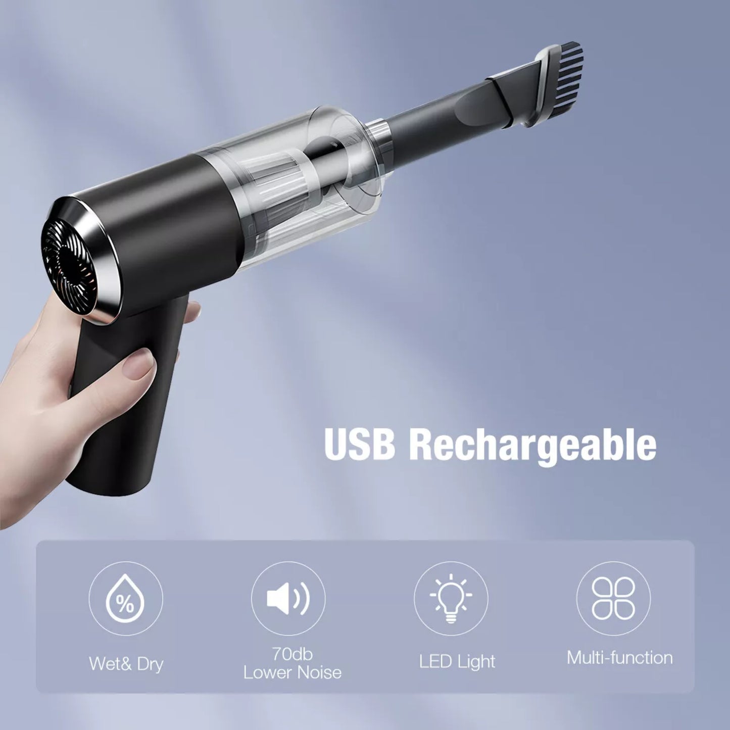 3 in 1 Portable Vacuum Cleaner Duster Blower Air Pump Wireless