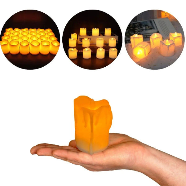 LED Candle Tea Light flameless Candles Battery-Operating. Pack of 10 pcs