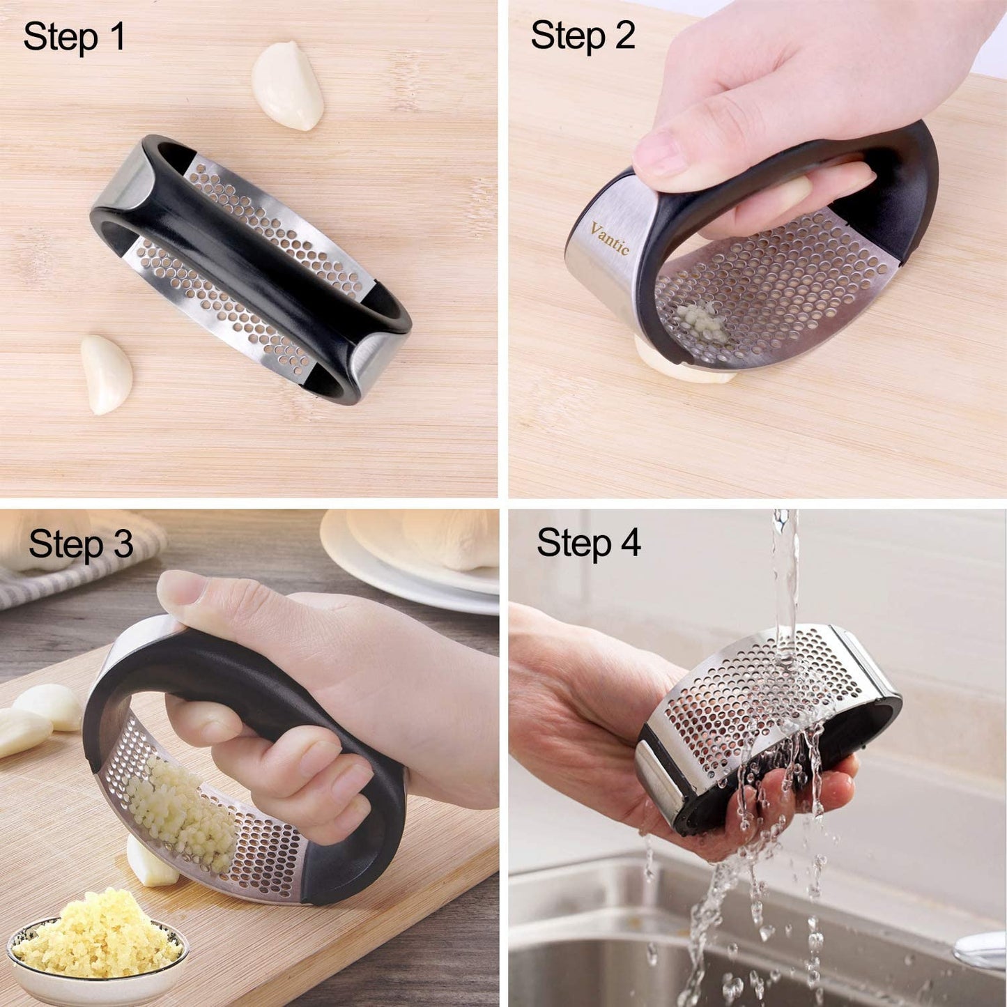 Manual Garlic Press Rocker with Handle