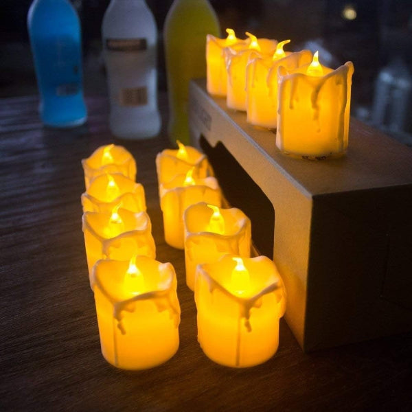 LED Candle Tea Light flameless Candles Battery-Operating. Pack of 10 pcs