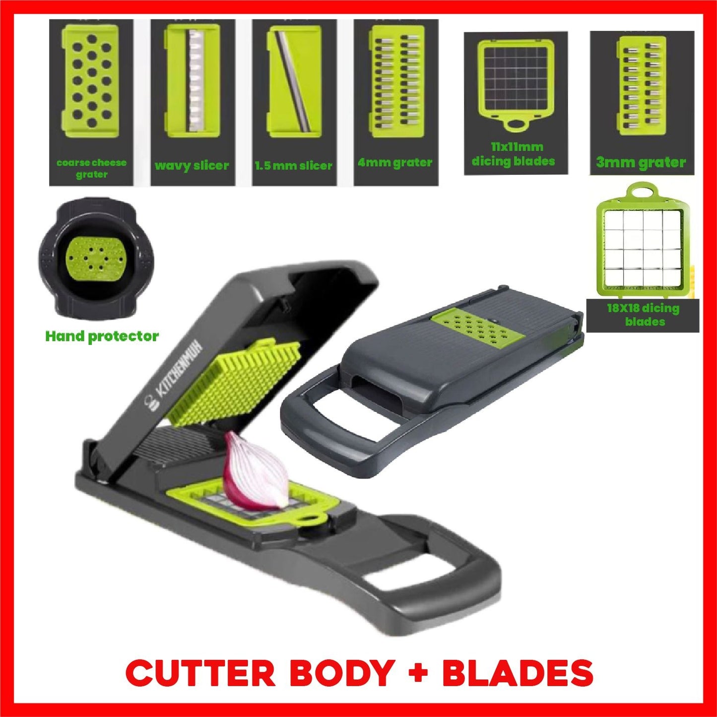 Multifunctional Vegetable Chopper Slicer Shredder