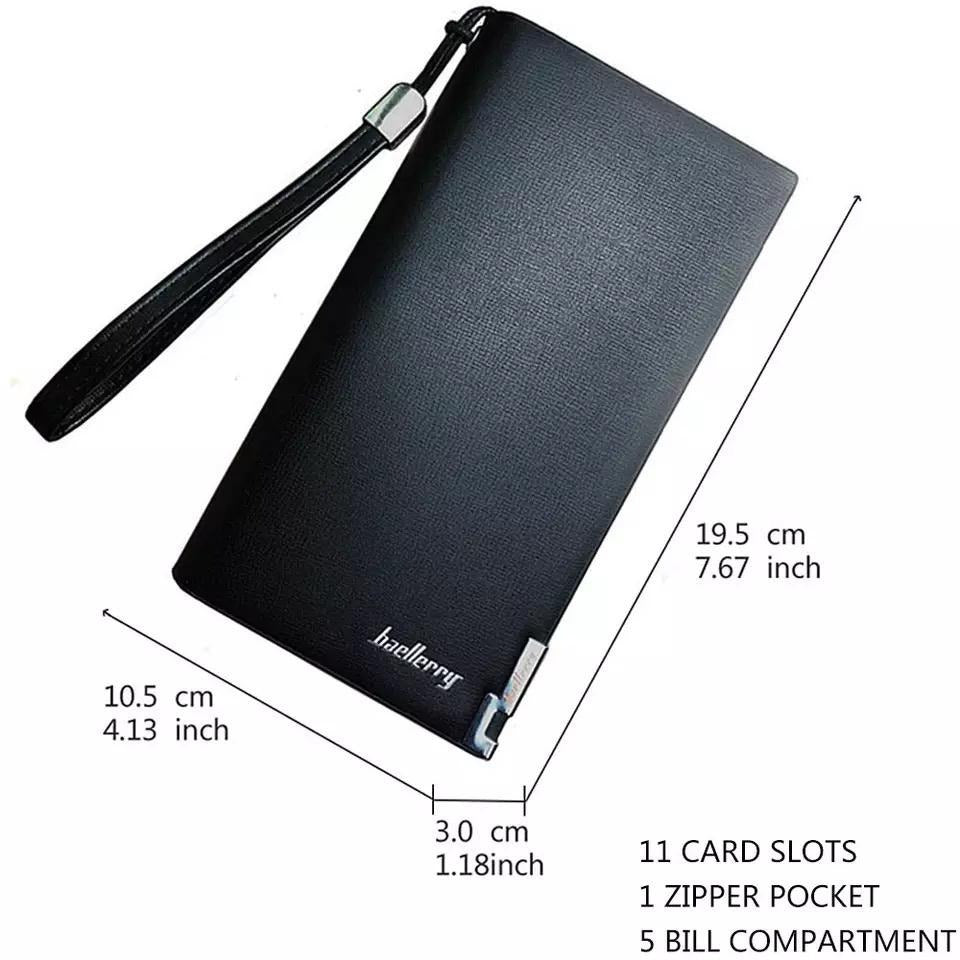 Men’s Long Slim luxurious & fine quality  Wallet Micro fiber Leather