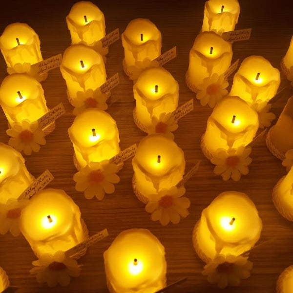 LED Candle Tea Light flameless Candles Battery-Operating. Pack of 10 pcs