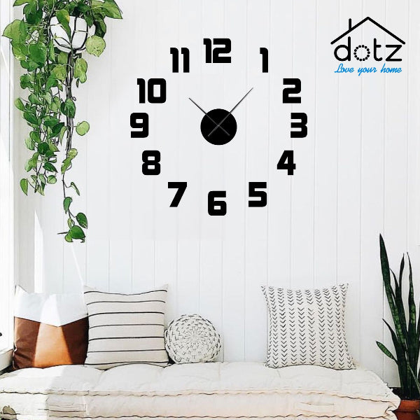 EVENTO Wall Clock 3D 24 inches Wooden DIY Design Decoration for home, office, gift