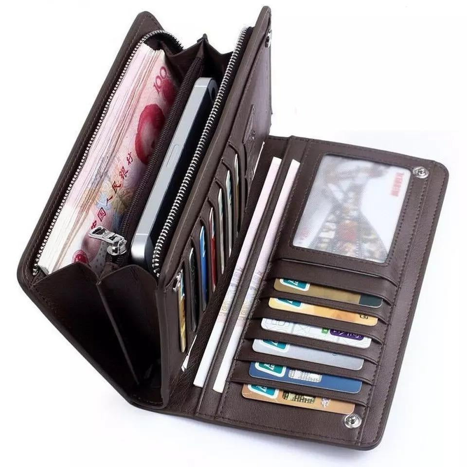 Men’s Long Slim luxurious & fine quality  Wallet Micro fiber Leather