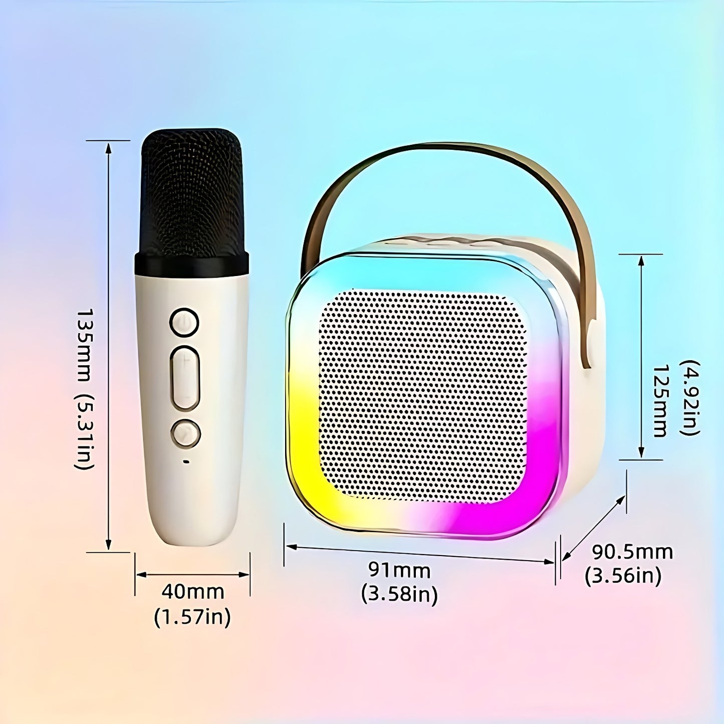 Sixonic K12 Portable RGB Wireless Bluetooth Wireless Microphone & Speaker