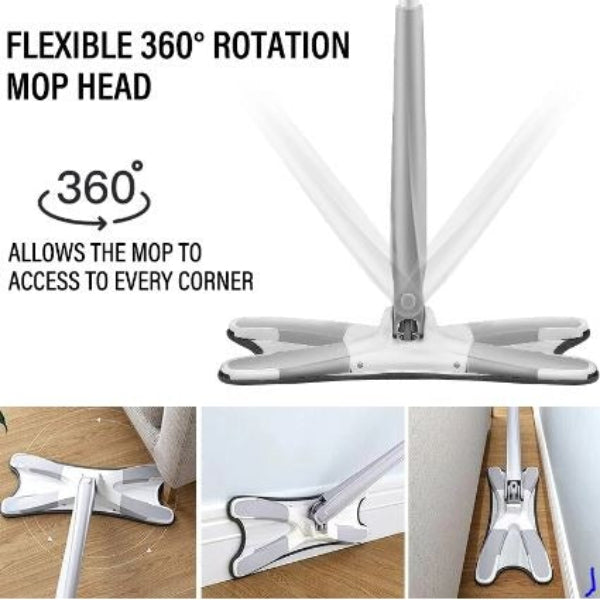 Eco-Friendly X-Type Design Self Wash And Dry Squeeze Flat Mop