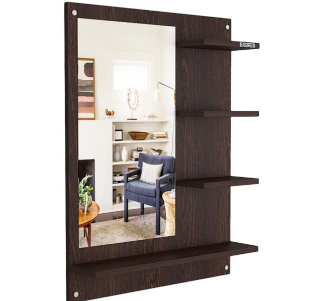 Wall Mount Dressing Mirror with Shelf