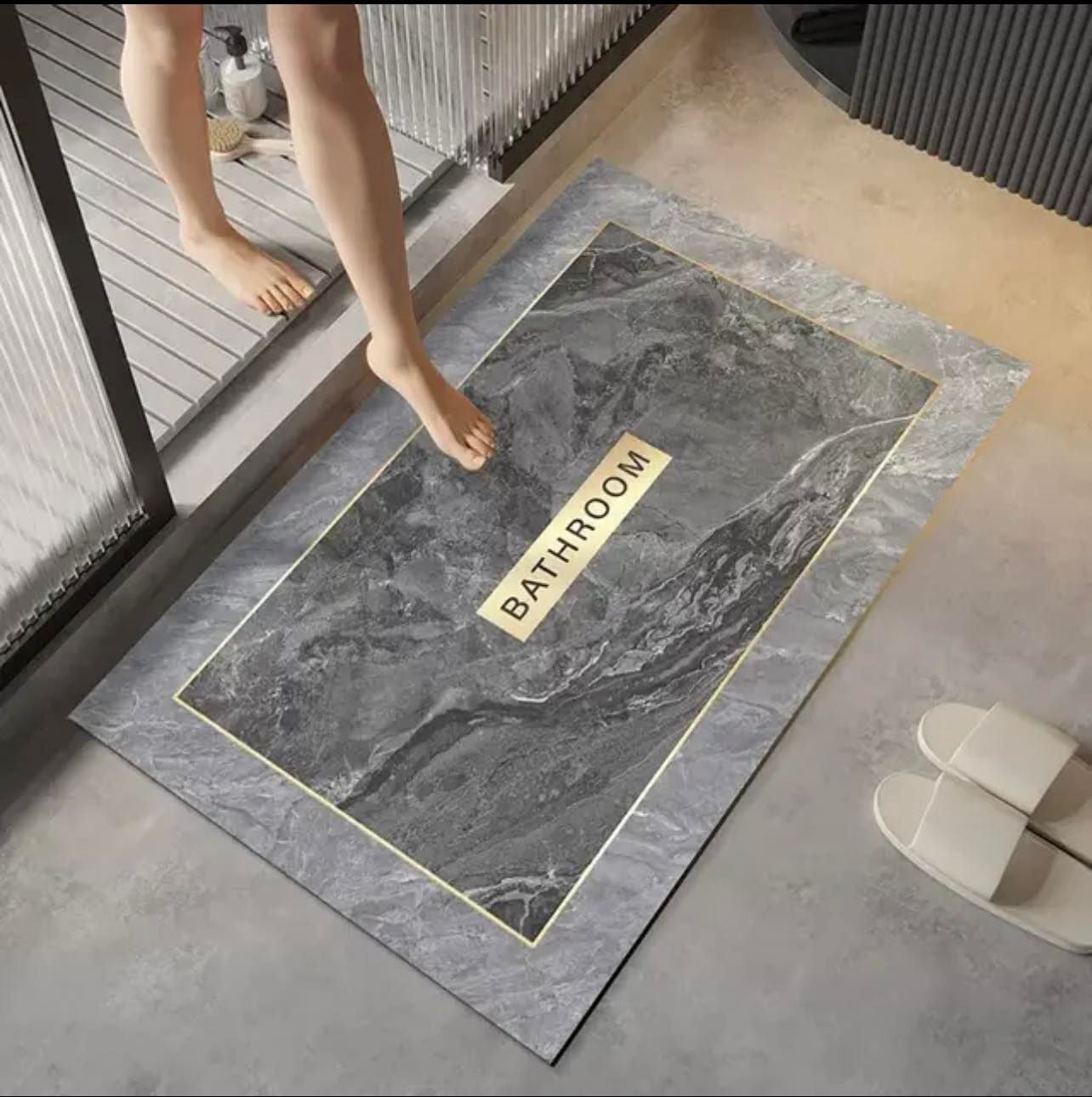 Dazzin - Bathroom Mat - Super Water Absorbent - Quick Drying Water Soak