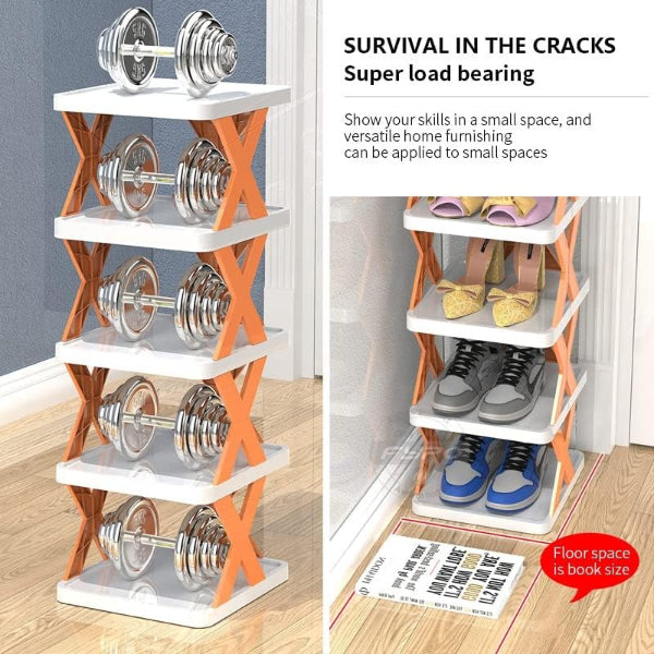 5-Layer Multi-Functional X Rack – Space-Saving Organizer Shelf for Home